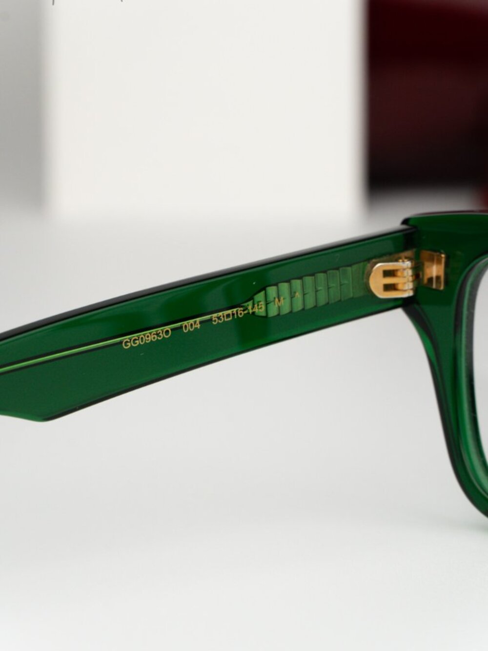 Gucci Men Eyeglasses Transparent Green Demo Square GG0963O 004 NEW AUTHENTIC - Picture 5 of 8